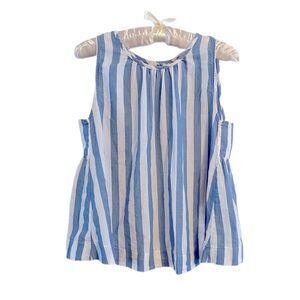 Madewell Blue and White Striped Sleeveless Cotton Summer Top Size XXS